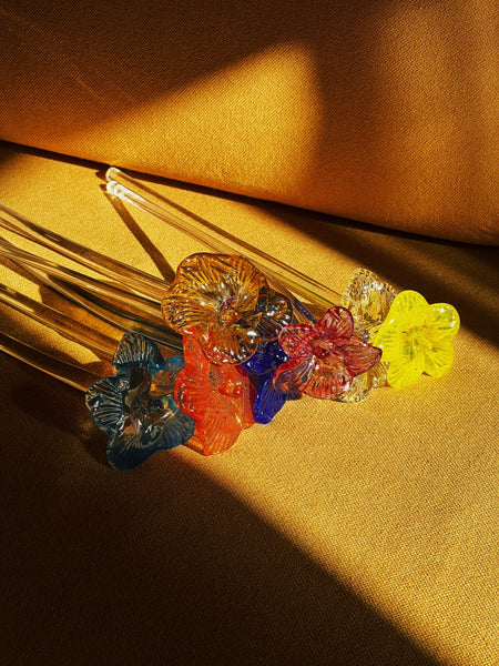 Mouthblown Crystal Flower - Small