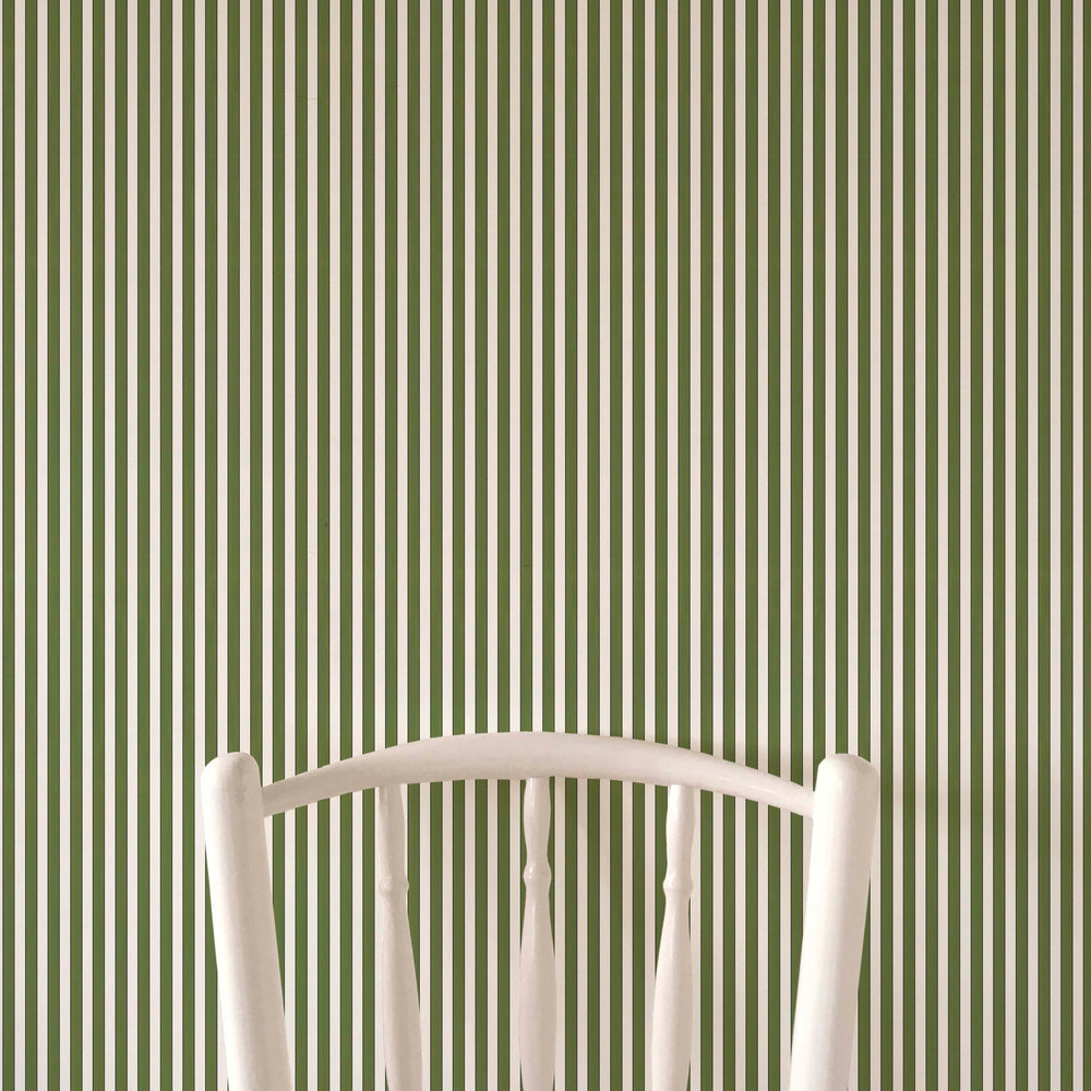 Tuscan Stripes Wallpaper - Green