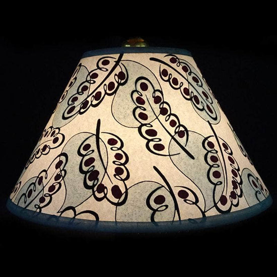 Paisley Leaf Hand Painted 10" Lampshade in Blue