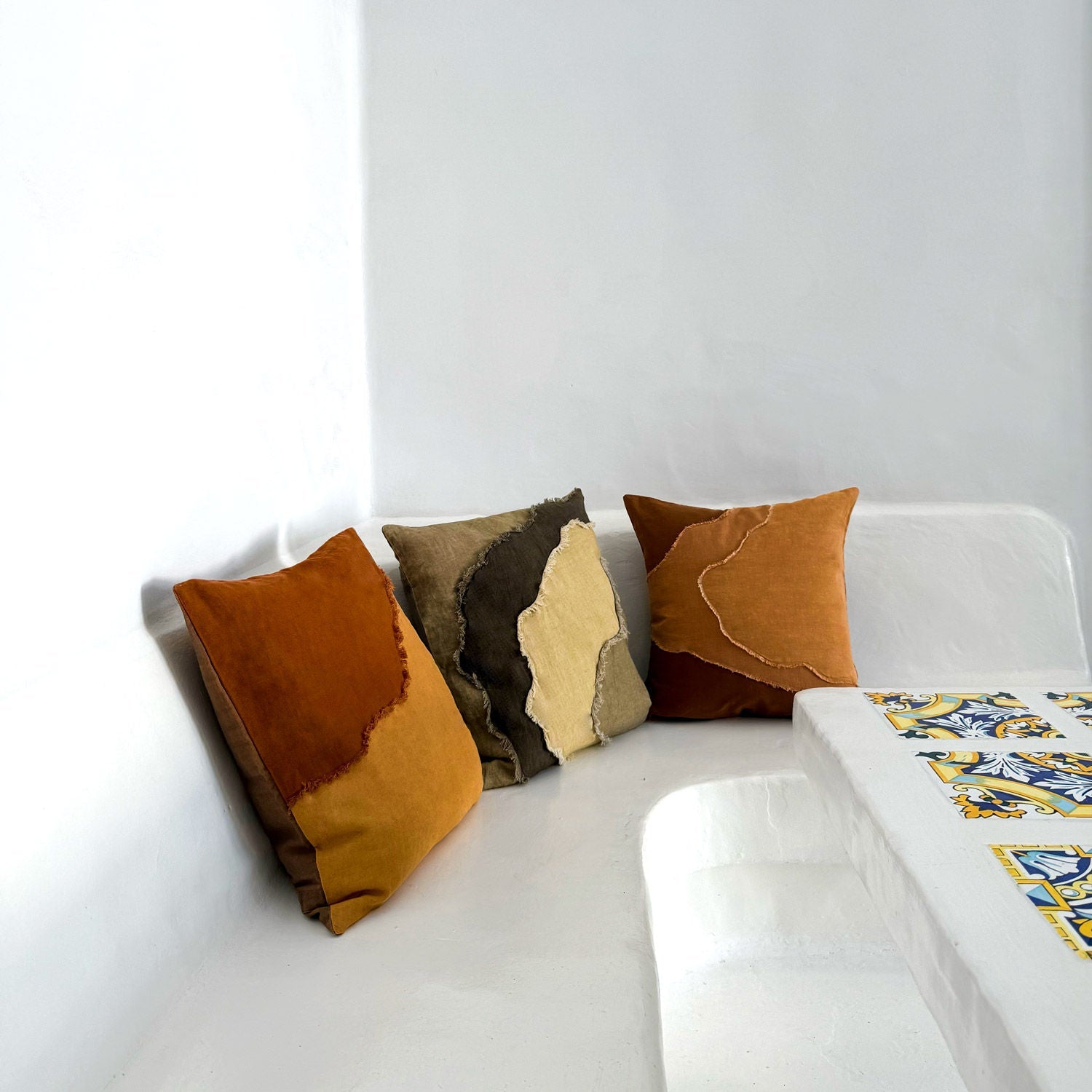 Linen Pillow Greens