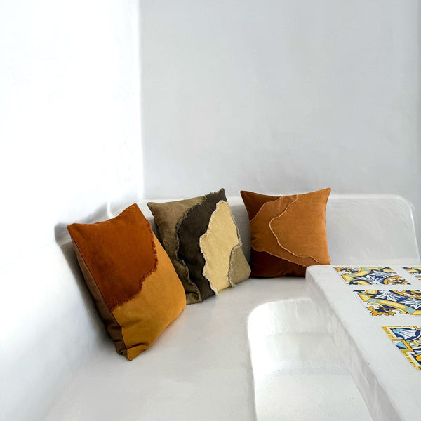 Green Botanical Linen Pillow Cover