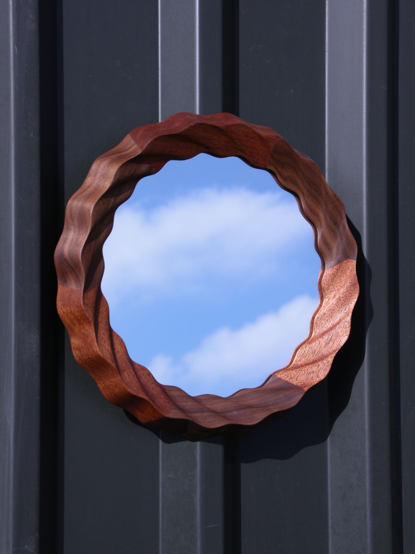 Kruller Extra Mirror - Sapele & Walnut