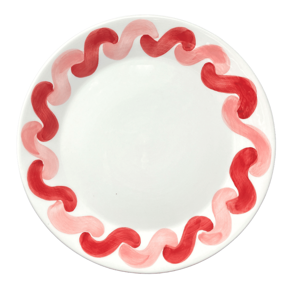 Onda Serving Plate - Pink & Red