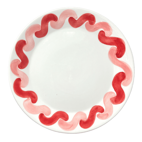 Onda Serving Plate - Pink & Red