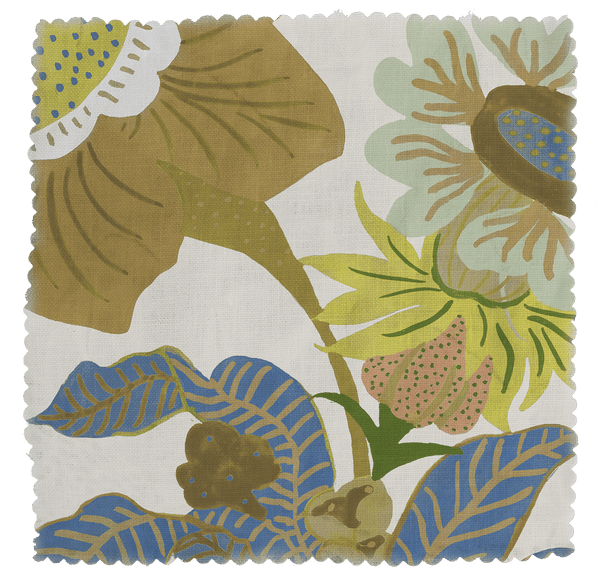 Printed Walled Garden Fabric- Yellow