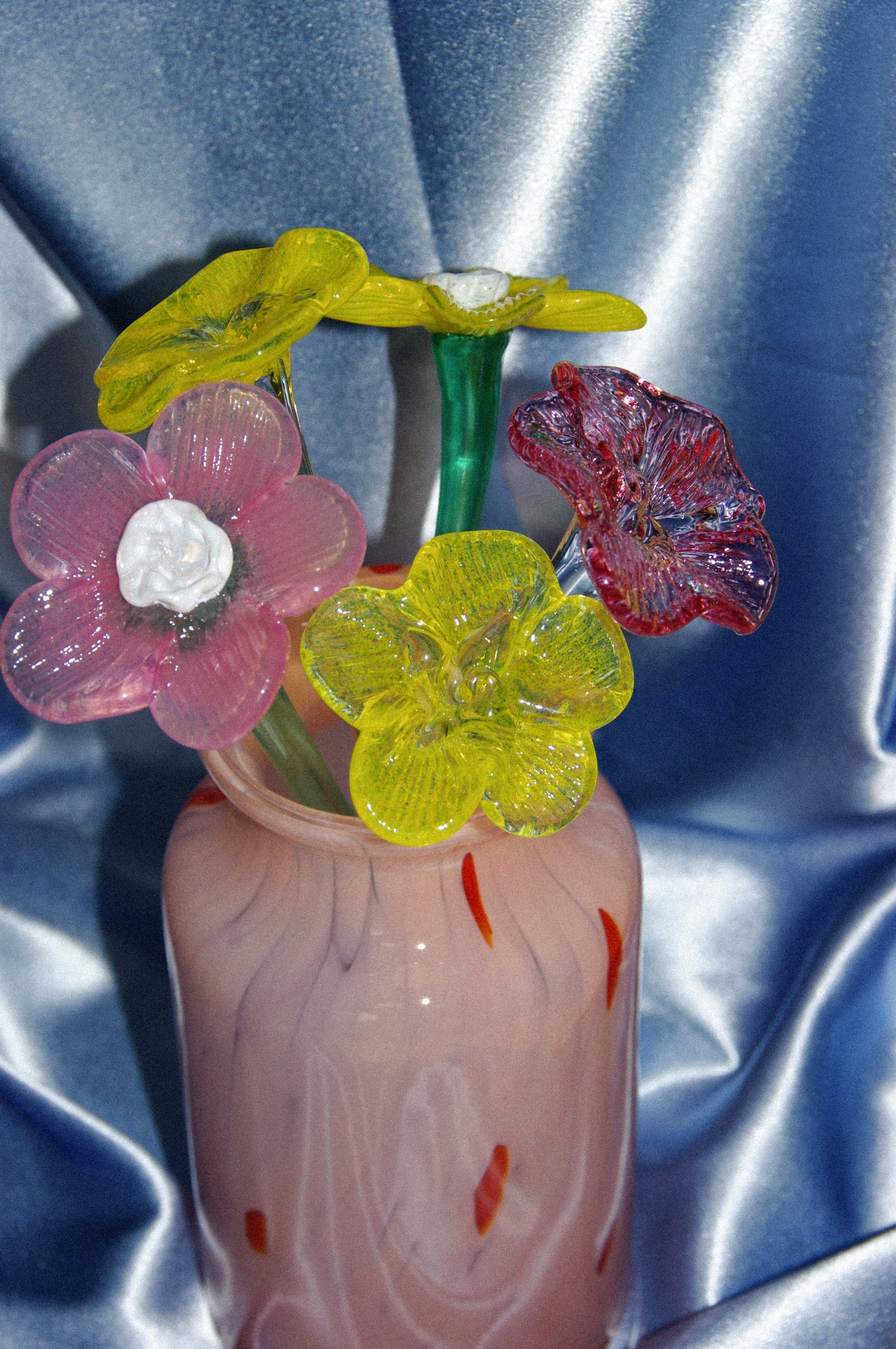 Mouthblown Crystal Flower - Large