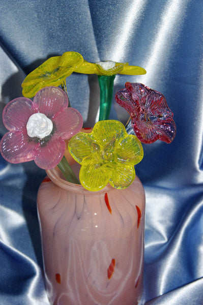 Mouthblown Crystal Flower - Large