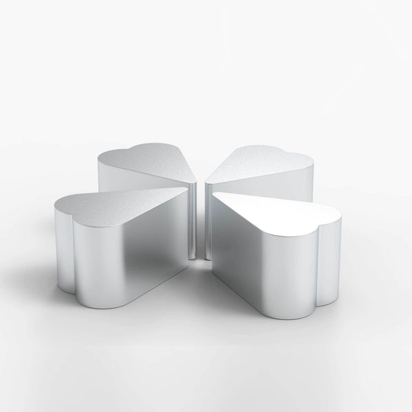 Heart Stainless Steel Brushed Side Table