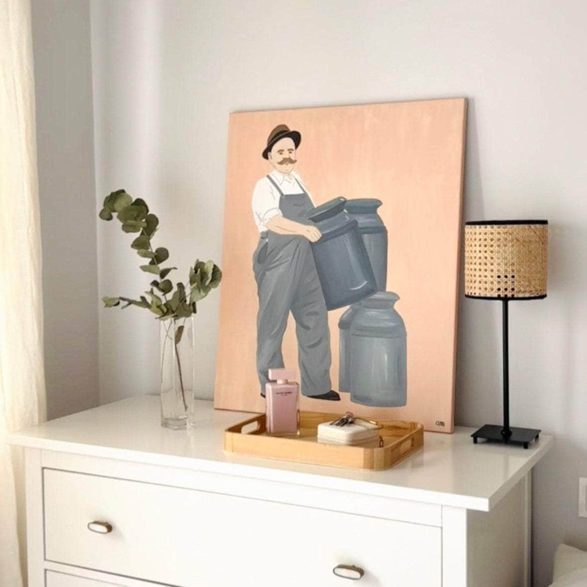 Freddie, the Milkman Painting