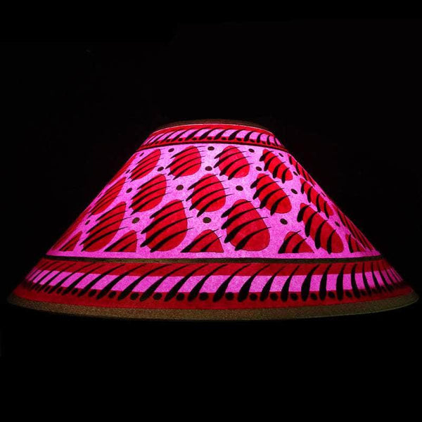 Paw Print Hand Painted 14" Lampshade in Red Gold