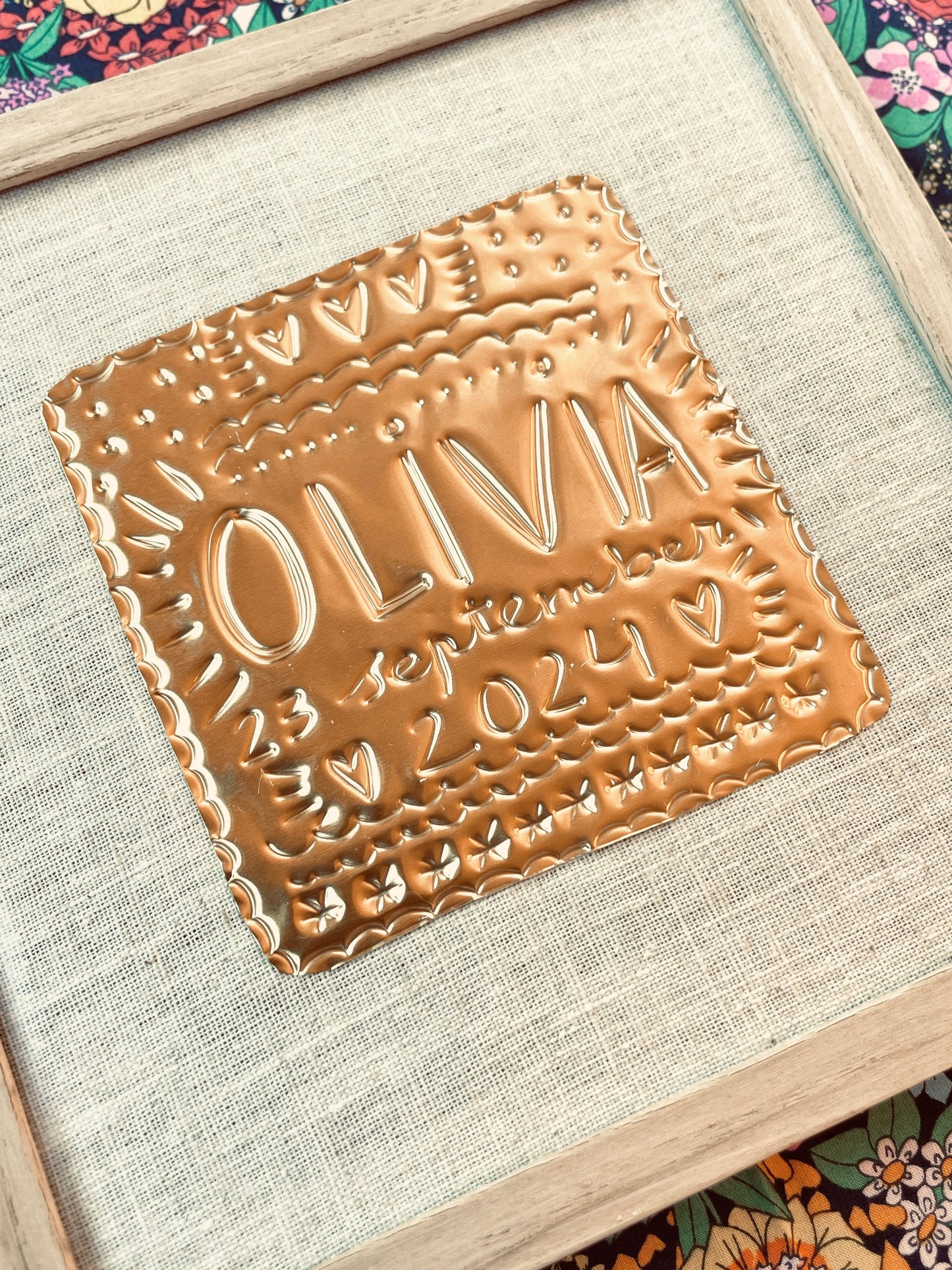 Gold Foil Art Piece - Custom Made with Name