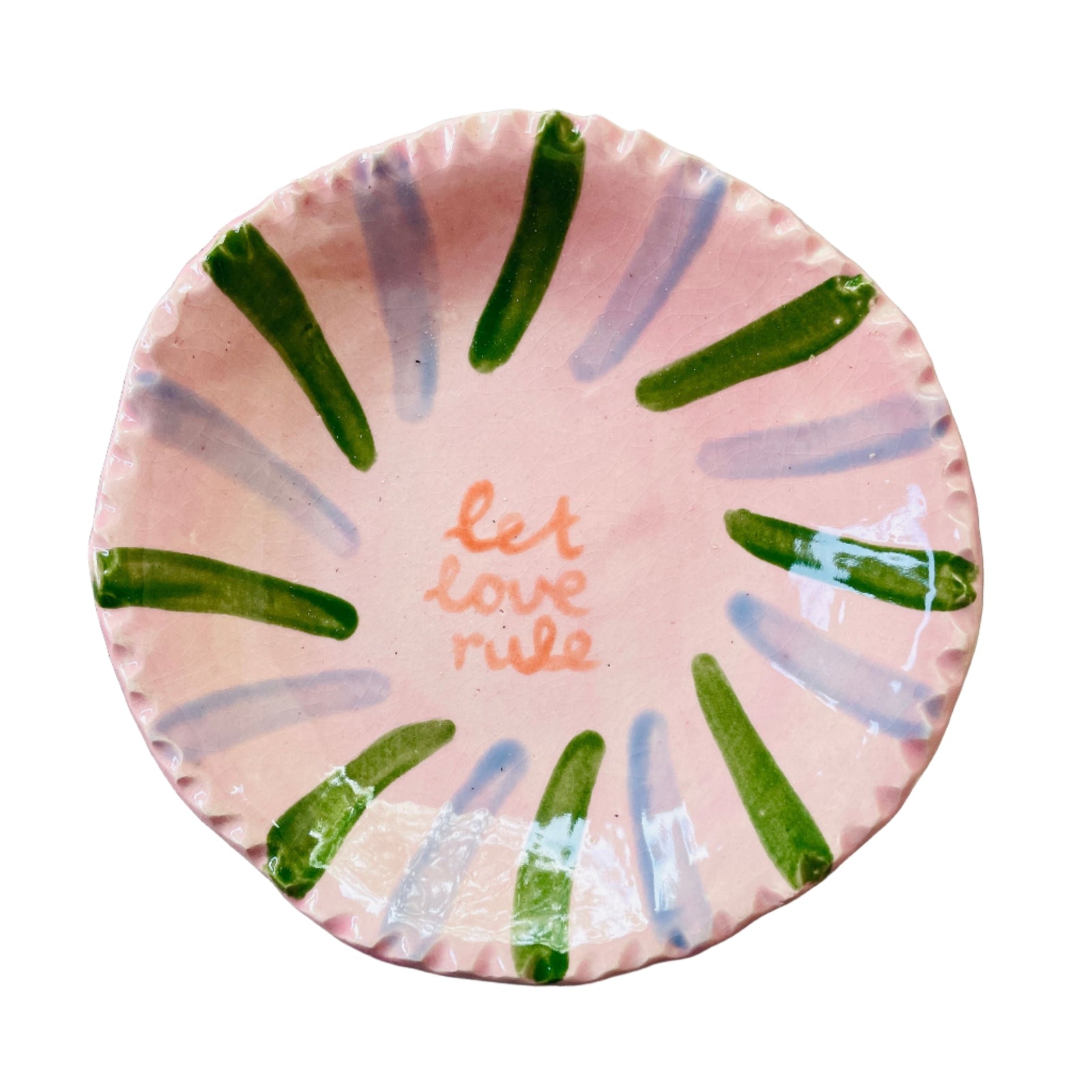 Handmade Trinket Dish - LET LOVE RULE