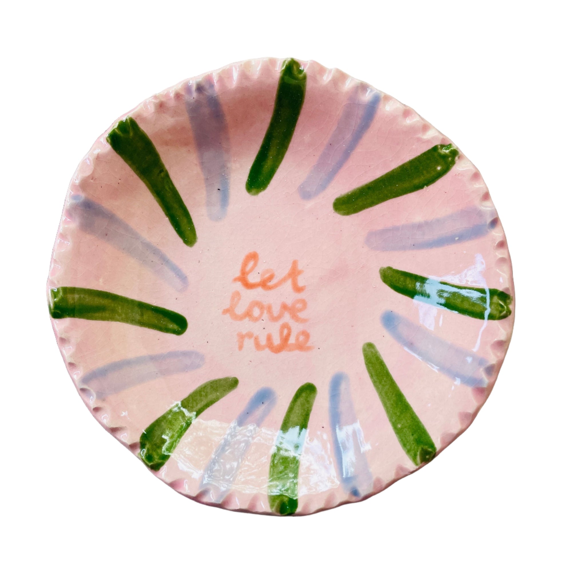 Handmade Trinket Dish - LET LOVE RULE