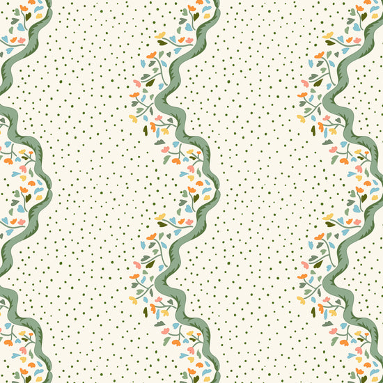 Chintz Caroline Wallpaper - Green