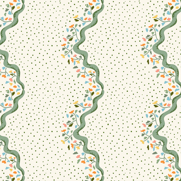 Chintz Caroline Wallpaper - Green