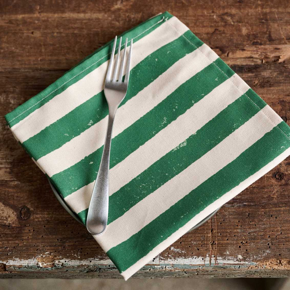 Christmas Green Stripe Napkins
