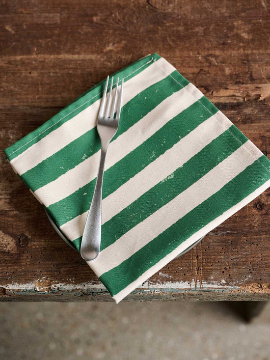Christmas Green Stripe Napkins