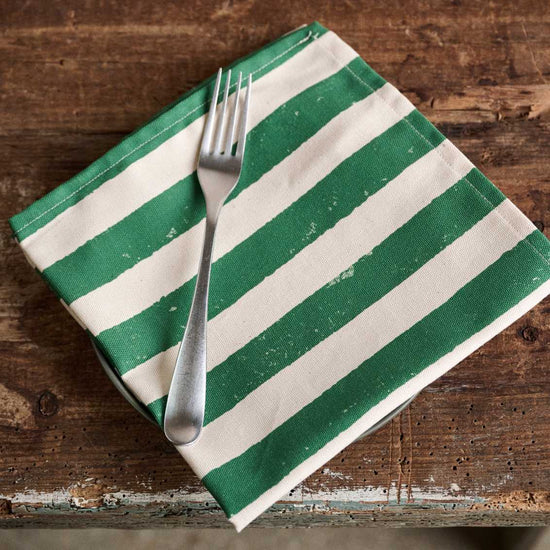 Christmas Green Stripe Napkins