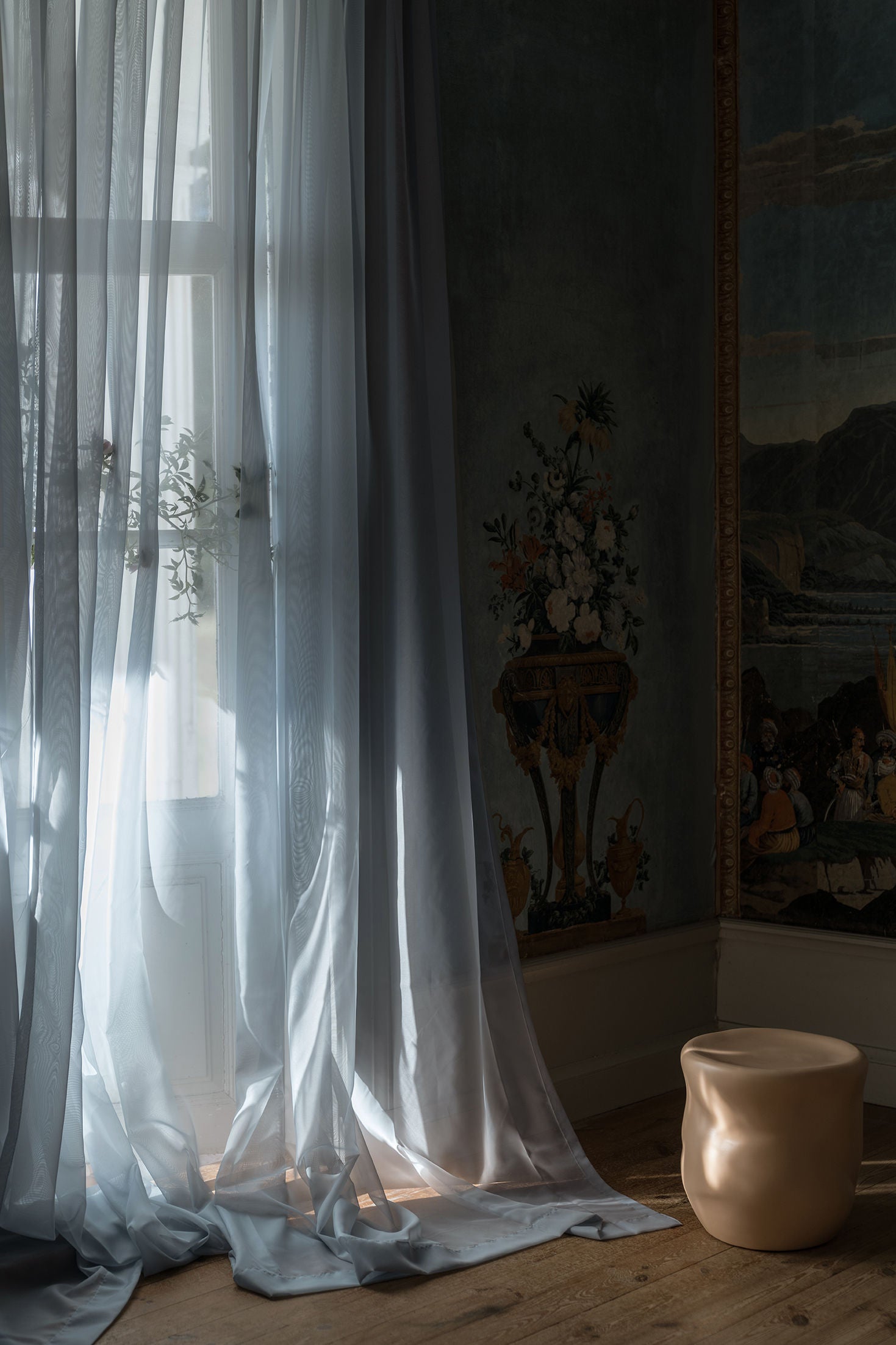 Curtain Hotel Sheer Light Blue