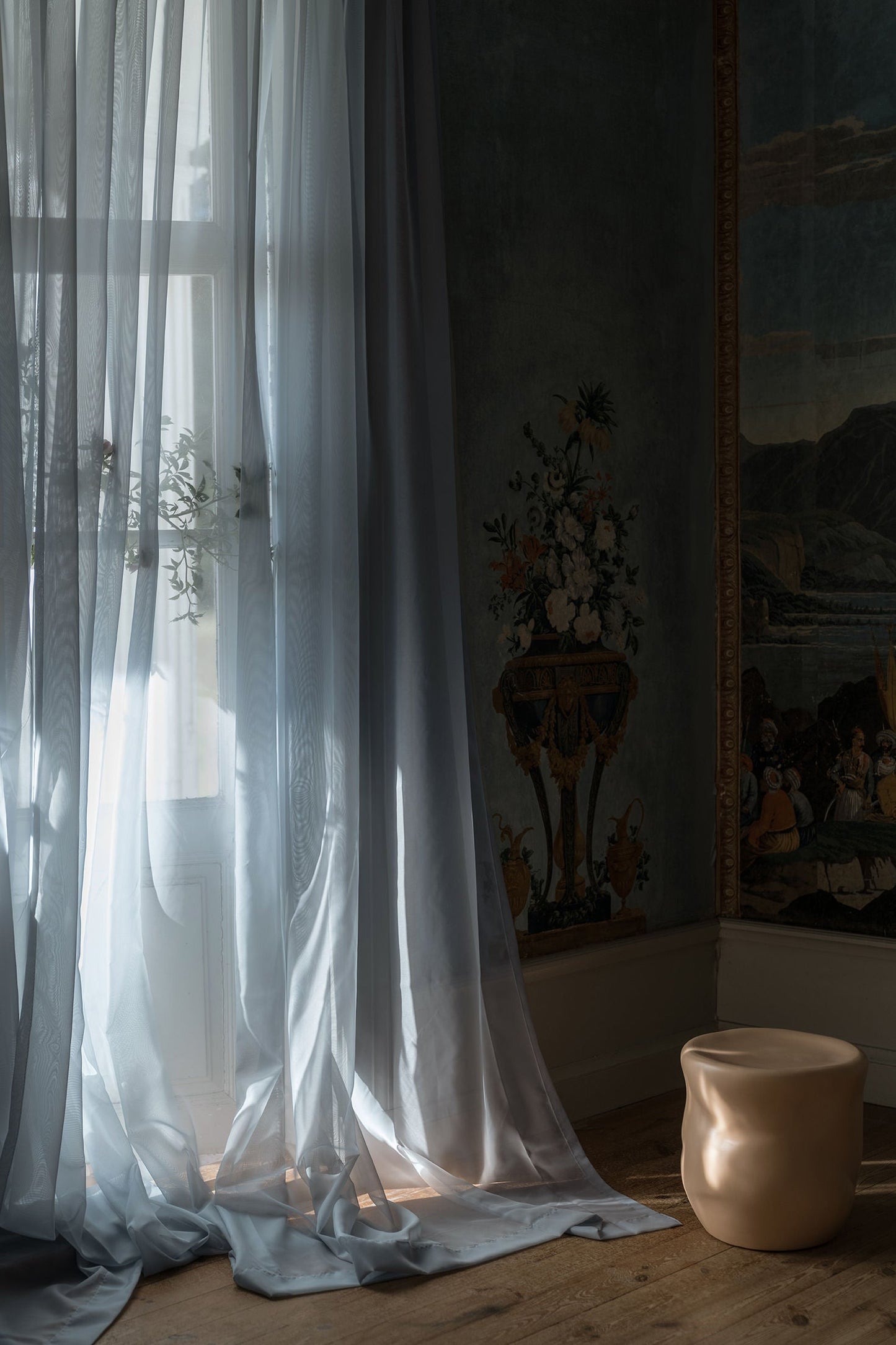 Curtain Hotel Sheer Light Blue