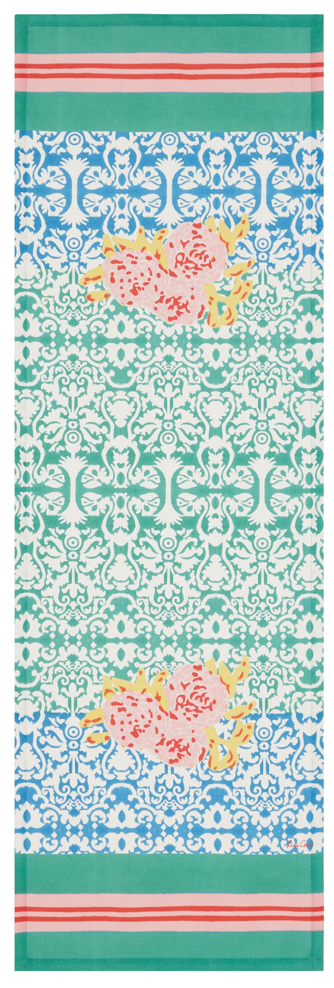 Cotton Runner 50x150cm Dam Dam Veronese Blue