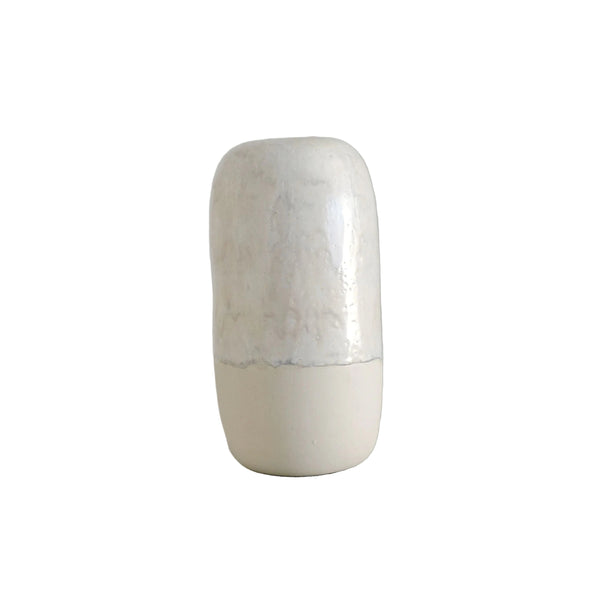 Eliana - Ceramic Vase - Matt and Glossy Ivory