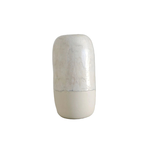 Eliana - Ceramic Vase - Matt and Glossy Ivory