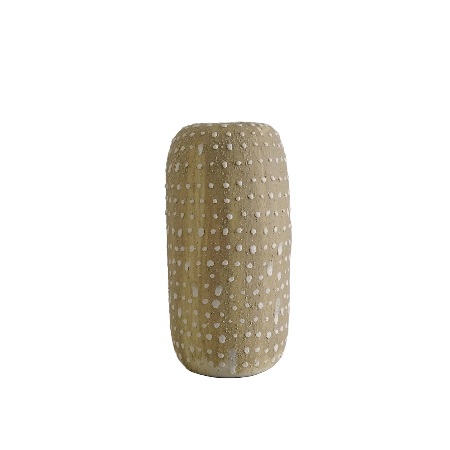 Murray - Ceramic Vase - Light Brown with White Dots