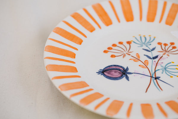 Orange Dessert Plate – The Portuguese Chitas
