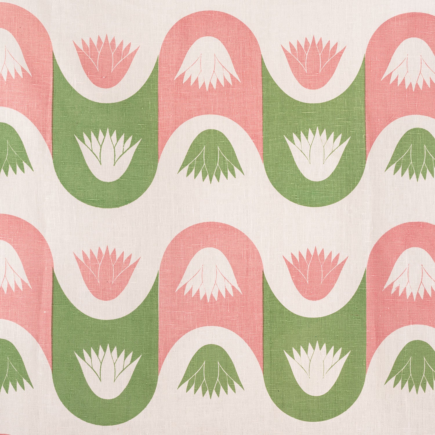 Papyrus Stripe Fabric (Plaster Pink and Sage Green)