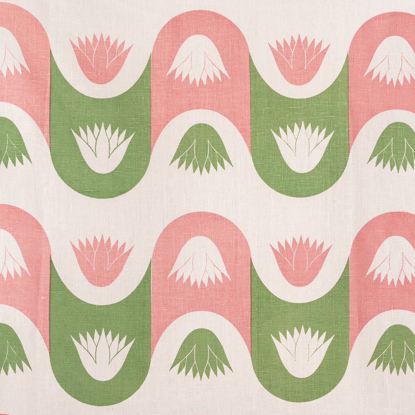 Papyrus Stripe Fabric (Plaster Pink and Sage Green)