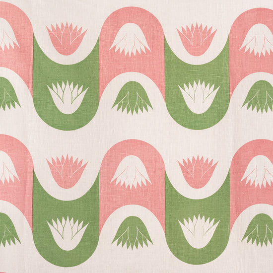 Papyrus Stripe Fabric (Plaster Pink and Sage Green)