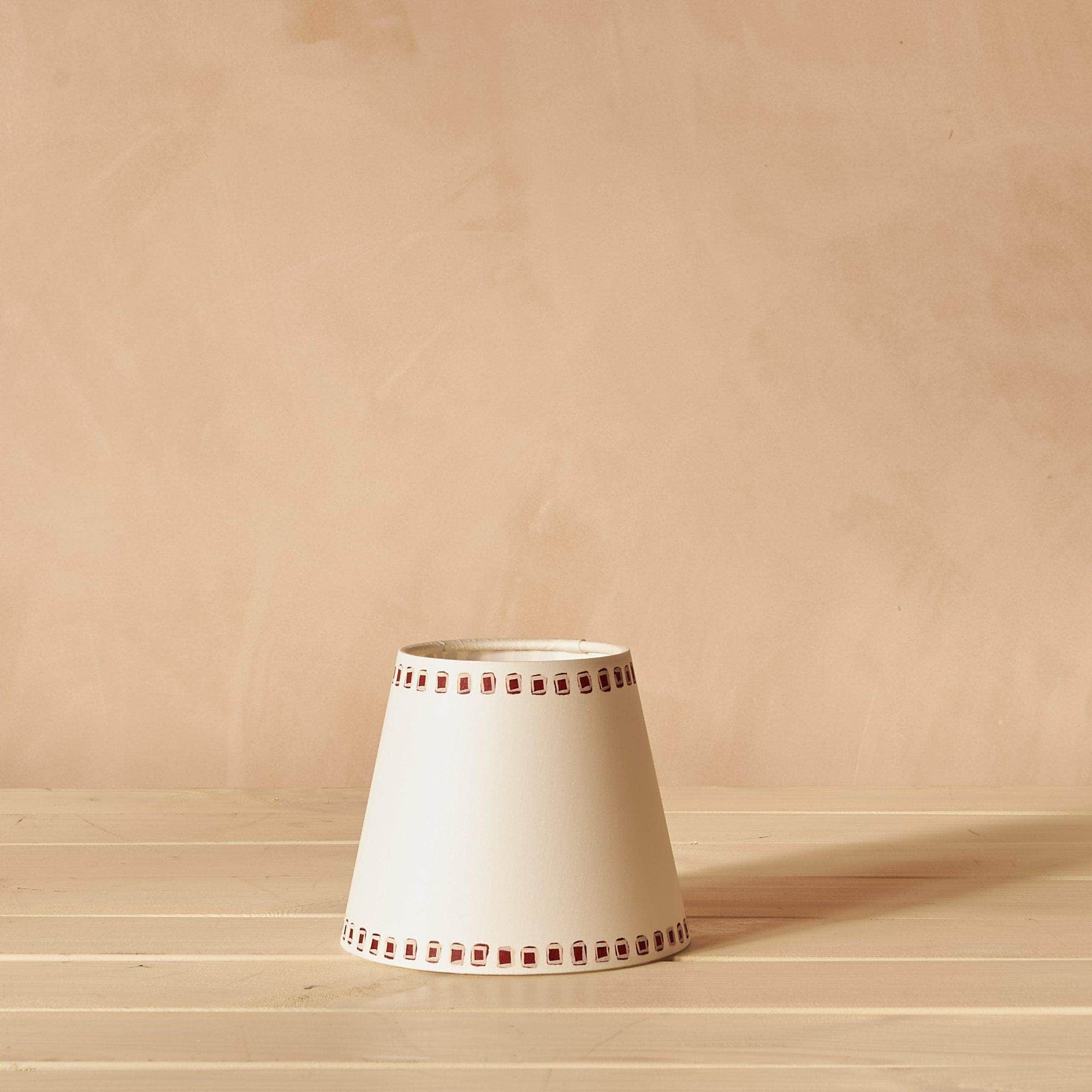 Plum Gemstone Trim Lampshade