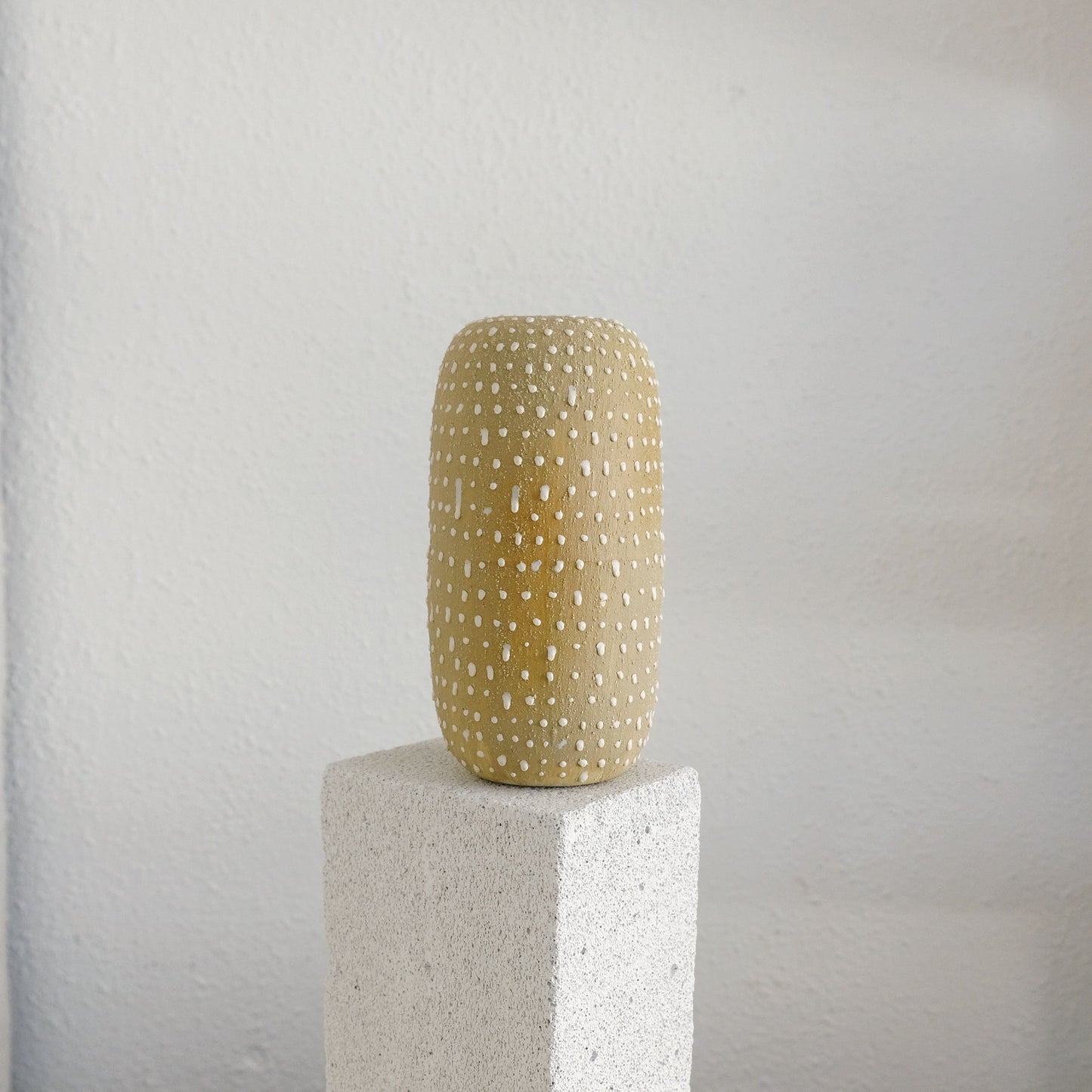 Eliana - Ceramic Vase - Beige with Dots
