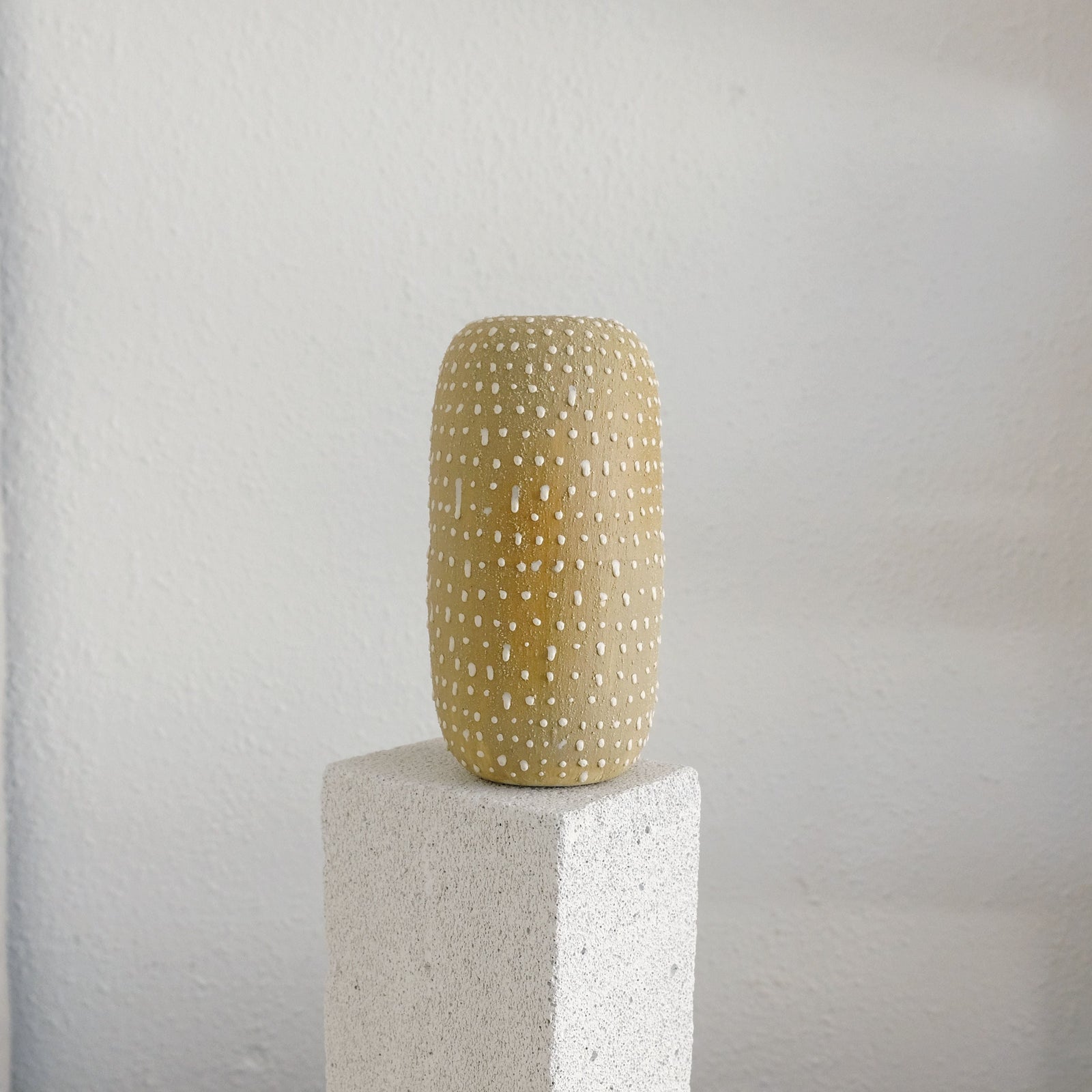 Eliana - Ceramic Vase - Beige with Dots