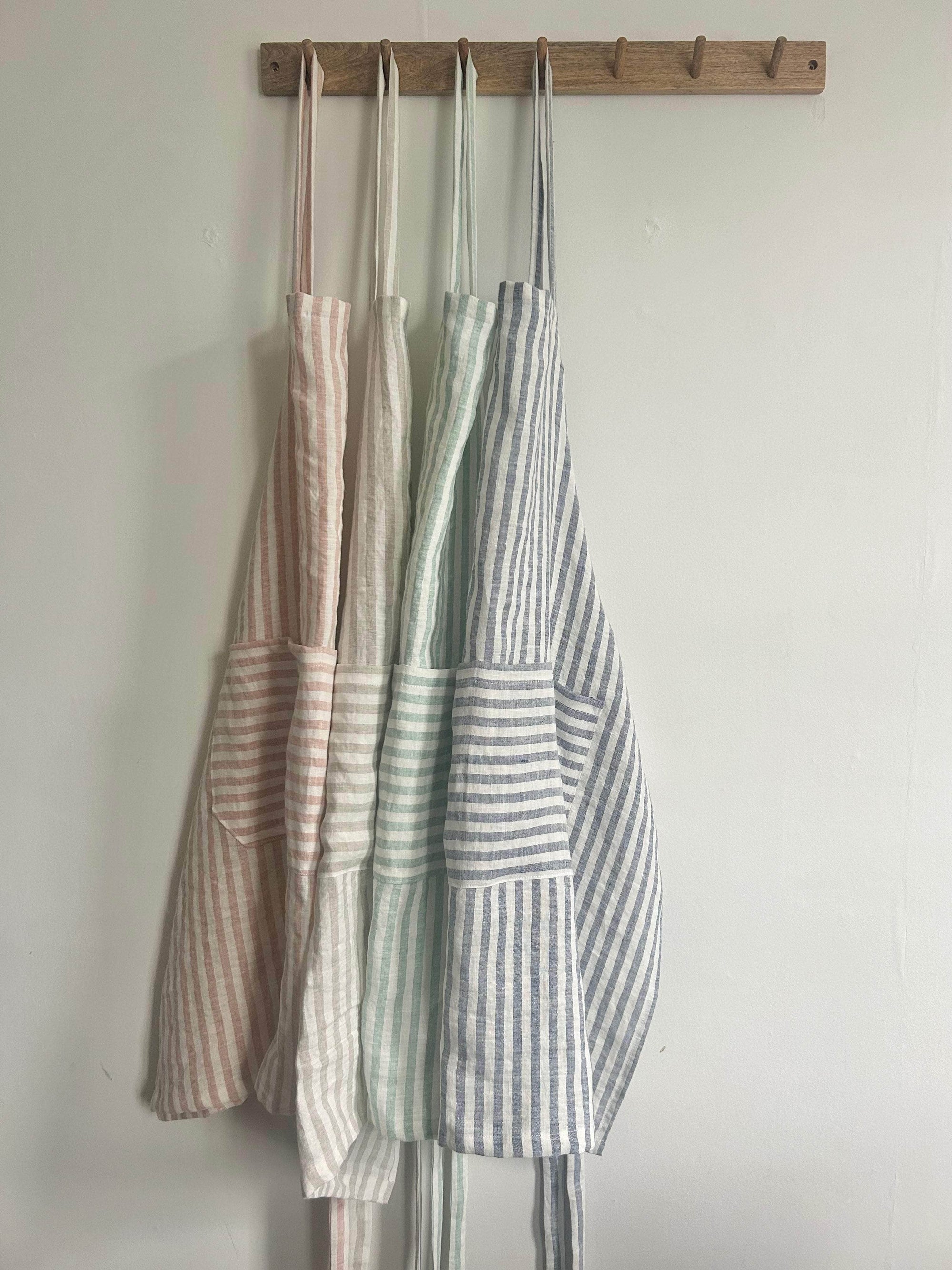 Linen Stripe Apron