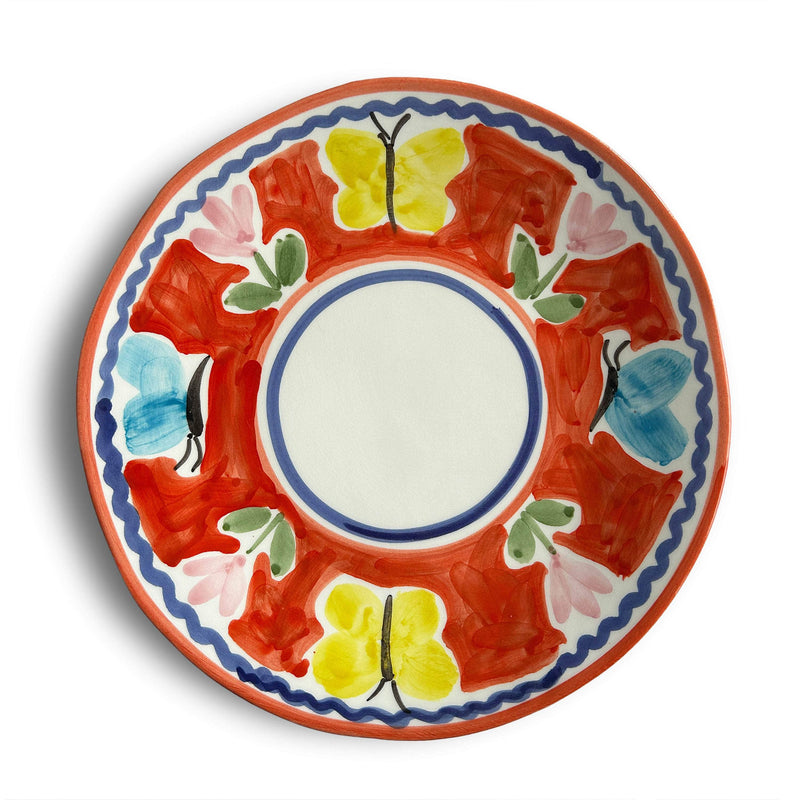 Terracotta Butterfly Dessert Plate