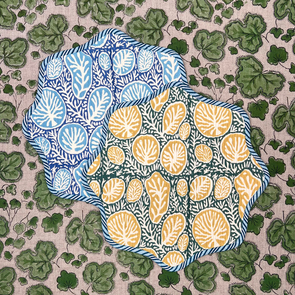 ‘The Breakfast’ Placemat - Scallop - Block Print