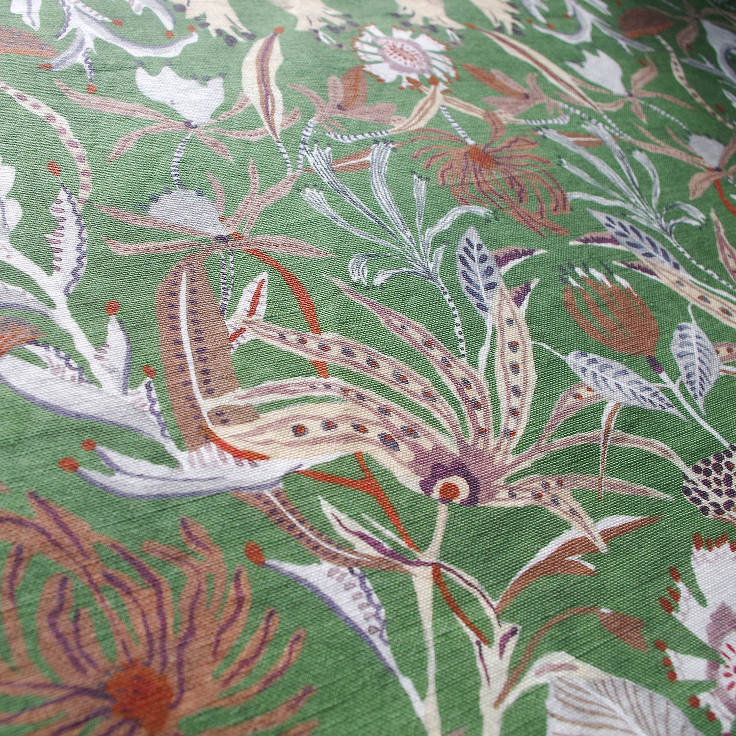 Printed Woodland Forest Fabric- Green