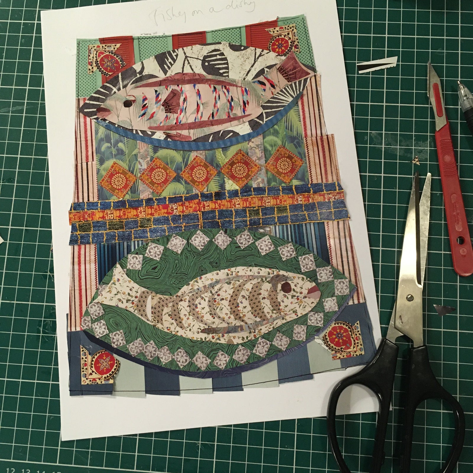 Fishy on a Dishy Lampshade