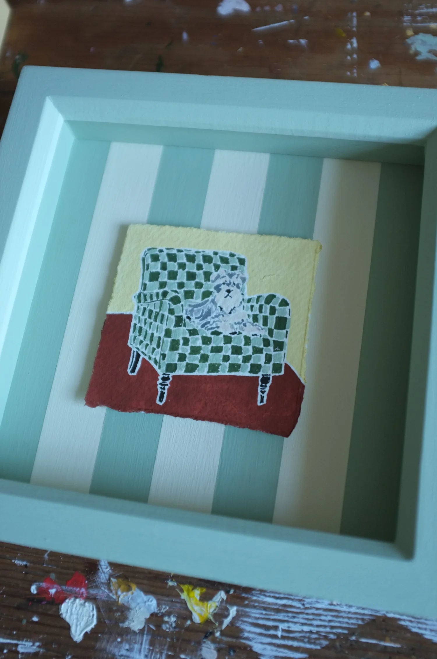 Schnauzer On Chair Artwork