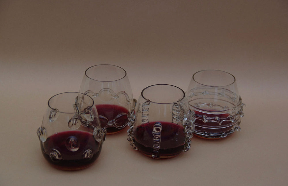 Set of Four Mouthblown Water Tumblr