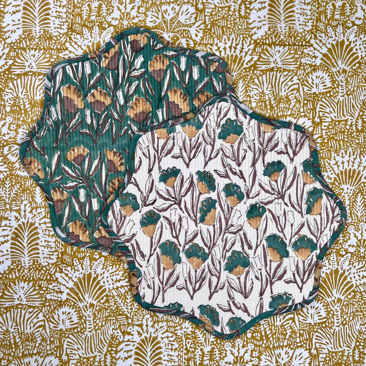 ‘The Breakfast’ Placemat - Scallop - Block Print