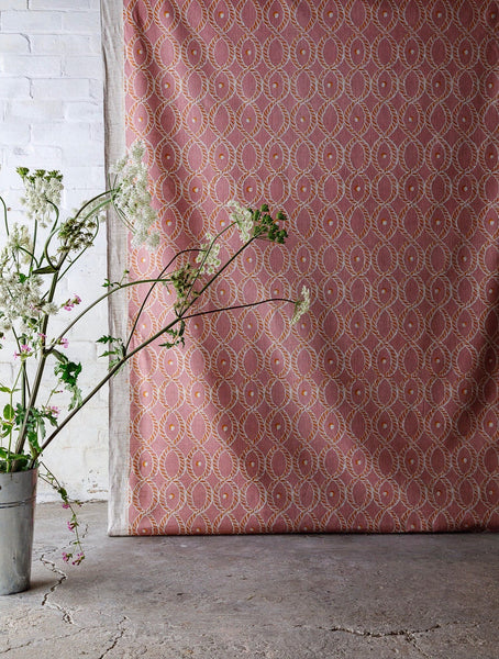Dolly Fabric in Ethel Pink and Harvest Gold