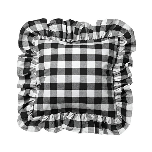 Pleated Cushion Cover b/w