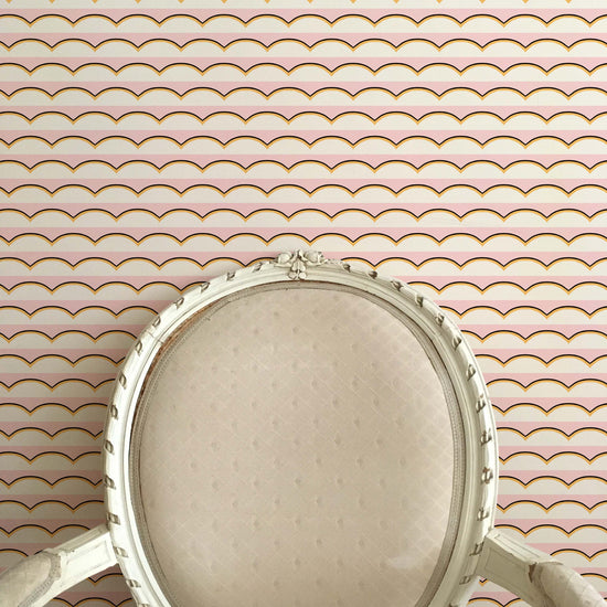 Scallops Wallpaper - Pink