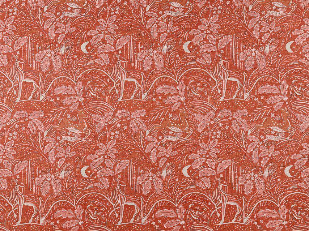 Staffordshire Fabric in Rust and Pink