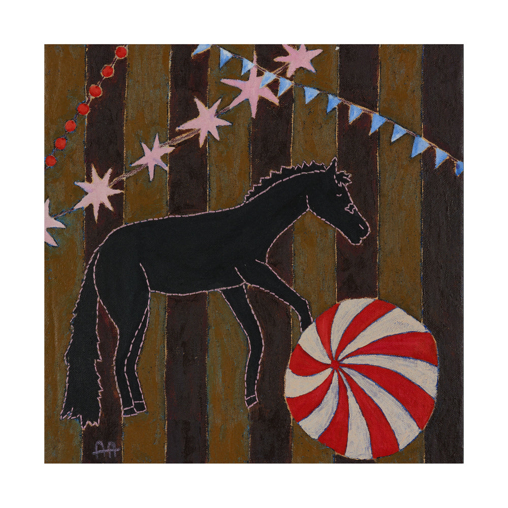 Striped Horse Brown - Limited Fine Art Print
