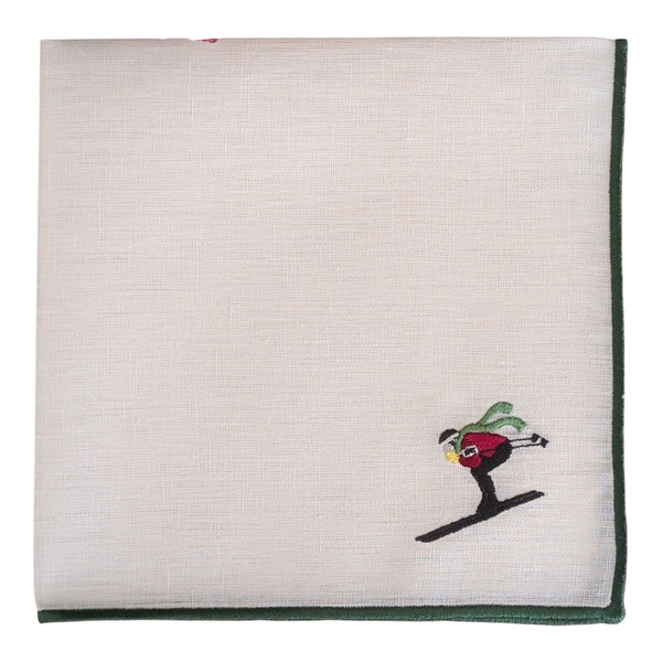 SKI - Skiiing Embroidery Table Napkin (set of 6)