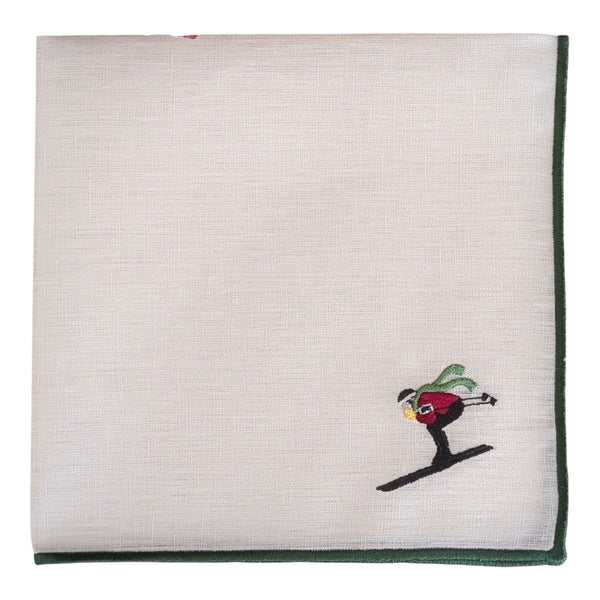 SKI - Skiiing Embroidery Table Napkin (set of 6)